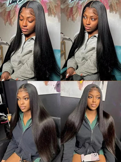 Rosabeauty Hair Straight Lace Closure Bundles – 28-40 Inch, 100% Natural Brazilian Remy Human Hair Deal for Women