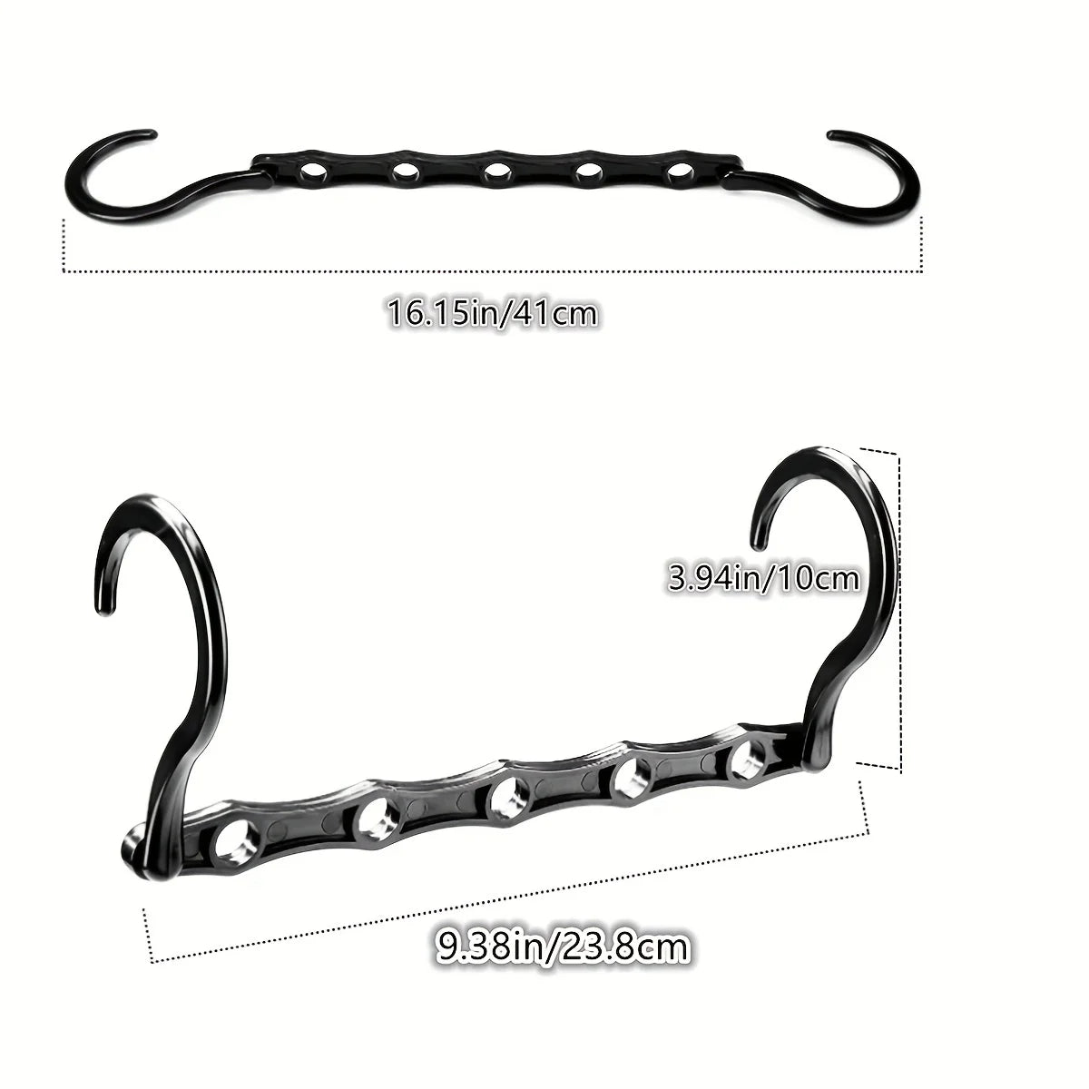 5-Hole Multifunctional Folding Hanger – Space-Saving Windproof Plastic Hook for Apartments, Dorms & Homes