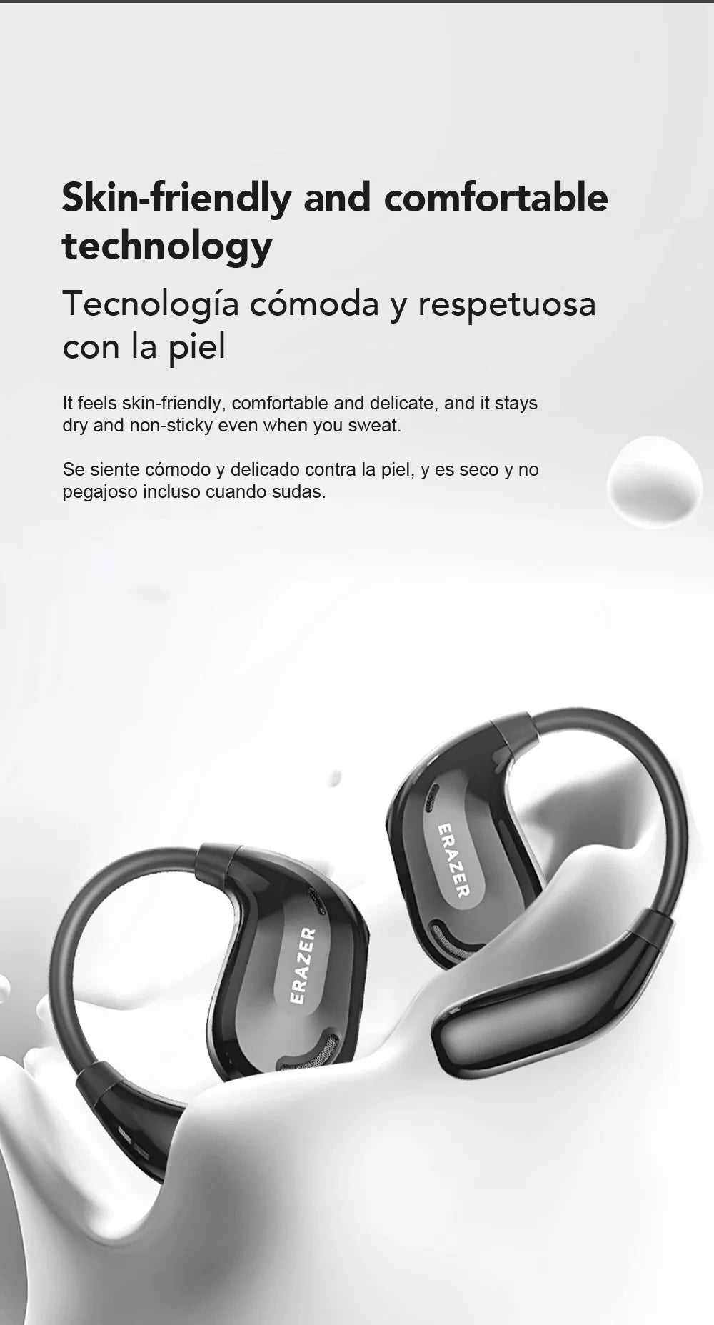 ERAZER XT66PRO Bluetooth Earphones – ASMR Headsets, DIY App, AI Translator, Wireless Earbuds with 13-Hour Battery Life & Display