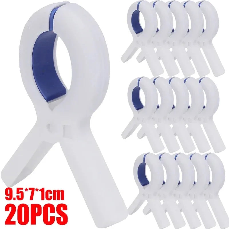 Heavy Duty Plastic Clothes Pins - Windproof Laundry Clips for Towels, Blankets, Coats & Quilts