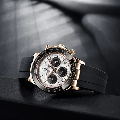 40mm PAGANI DESIGN V2 Men’s Quartz Watch – Sapphire Retro Chronograph Stainless Steel Waterproof
