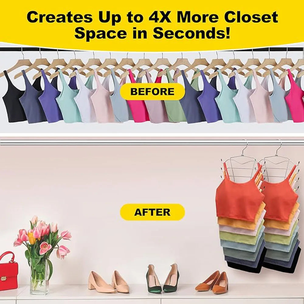 Multi-Layer Clothes Hanger – 1/2/3 Pack Folding Underwear, Bra & Trouser Storage Rack, Trace-Free Design