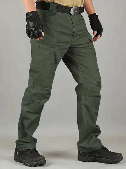 Men's Outdoor Tactical Pants — Multi-Pocket, Water-Repellent, Wear-Resistant Hiking & Sweatpants