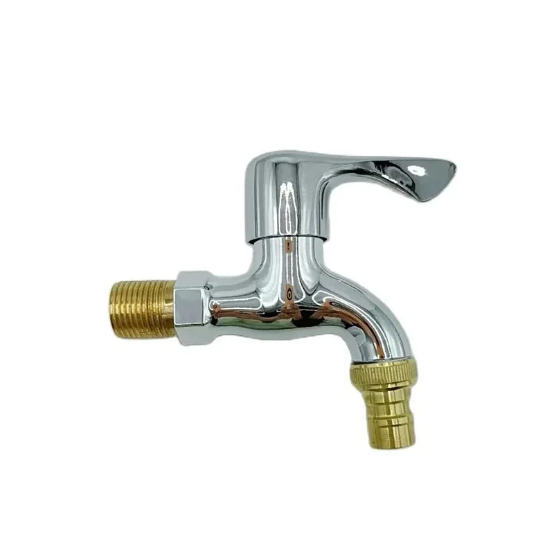 1/2" Wall Mounted Garden Faucet – Male Washer Tap with Quick Connector, Plastic Outdoor Water Hose Valve for Balcony & Garden Use
