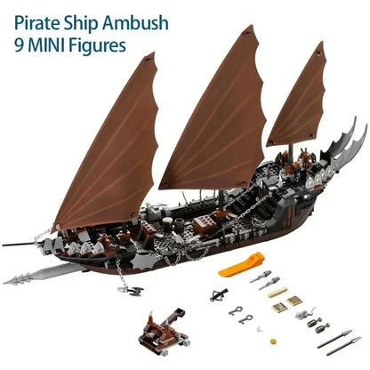 Ghost Pirate Ship Ambush Building Blocks — 806PCS DIY Educational Boat Toy for Kids & Adults, Birthday Gift Set