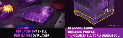 Bitfunx Translucent Base Case – GC Replacement Shell for GBA Gameboy Player Dol-017 NGC Console