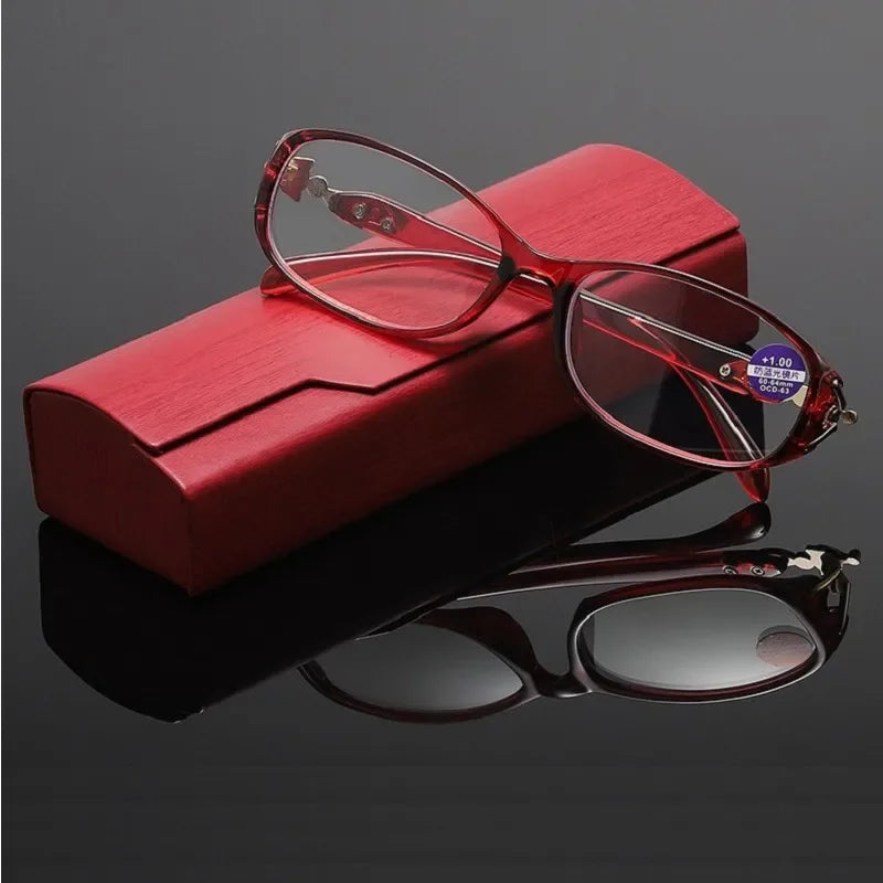 Women's Fox Anti-Blue Light Reading Glasses – Fashion Presbyopic Eyewear +1.0 to +4.0 Computer Prescription Glasses