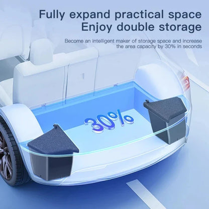 Tesla Model Y Berlin/Austin 2022-2025 Trunk Side Storage Bins – TPE Cargo Organizer with Carpet Lids