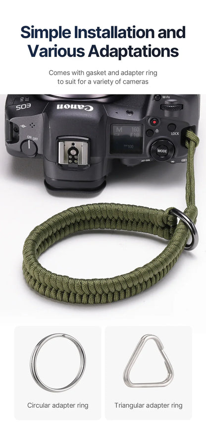 Camera Wrist Strap Hand Grip – Paracord Braided Strap for Pentax, Panasonic, Canon DSLR Cameras Accessories