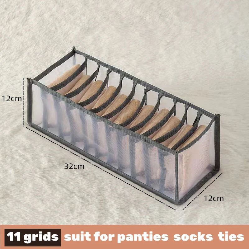 Underwear & Socks Organizer Box – Drawer Dividers for Bras, Pants, Scarves, Ties, Jeans, and Clothing Storage