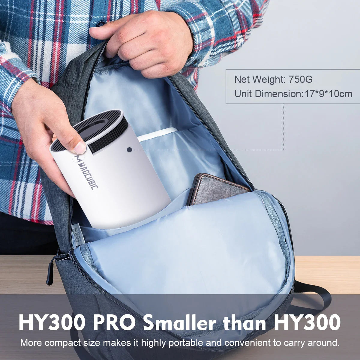 Magcubic HY300 PRO Projector - 4K Android 11, Dual Wifi6, 260ANSI, BT5.0, 1080P Home Cinema & Outdoor Projector