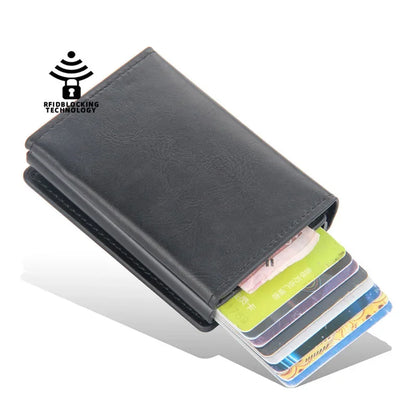 Anti-Theft RFID Credit Card Holder – Smart Minimalist Slim Wallet for Men & Women, Cardholder & Cash Case