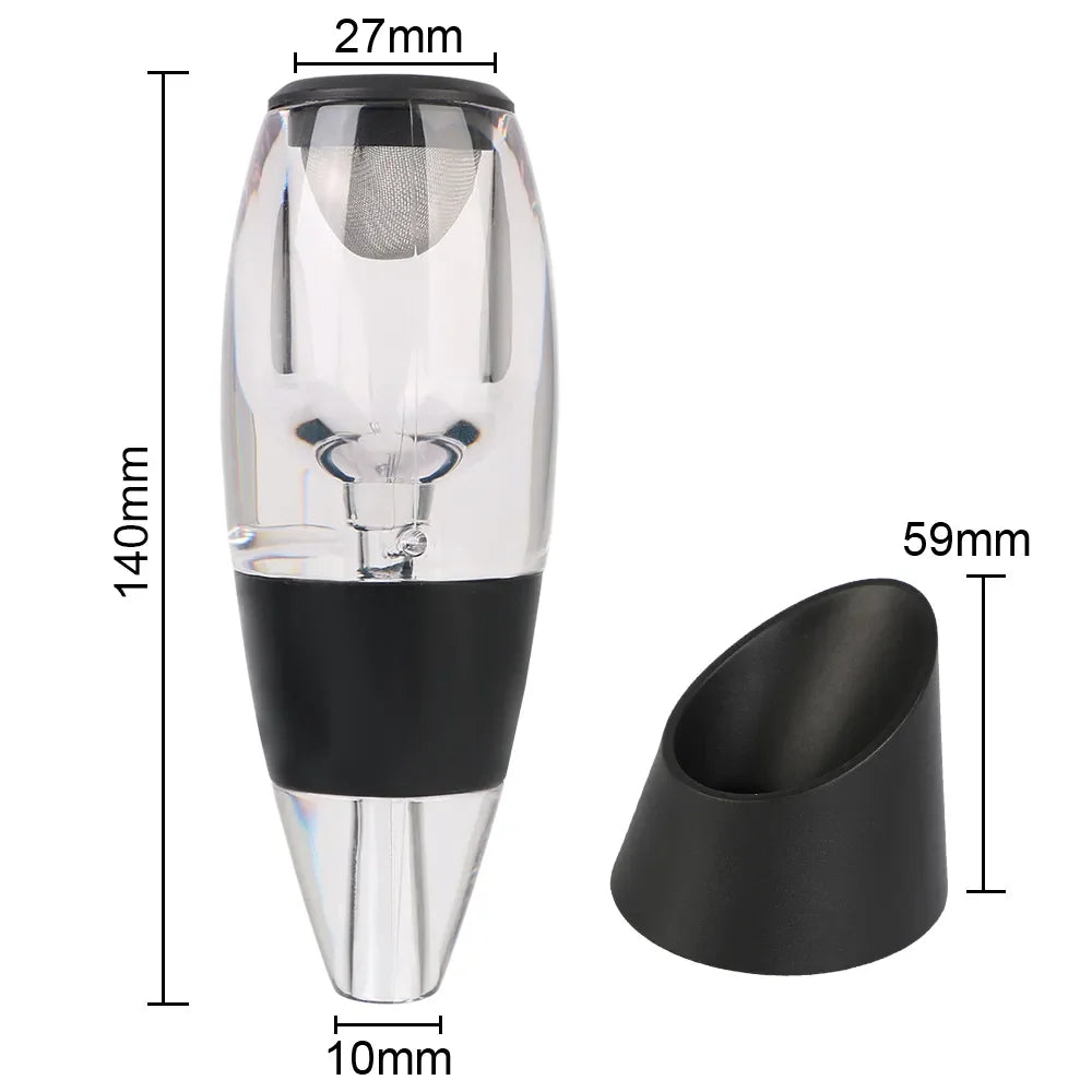 Elevate Your Wine Experience: Professional Wine Decanter with Quick Sobering, Aerator, and Filter Base
