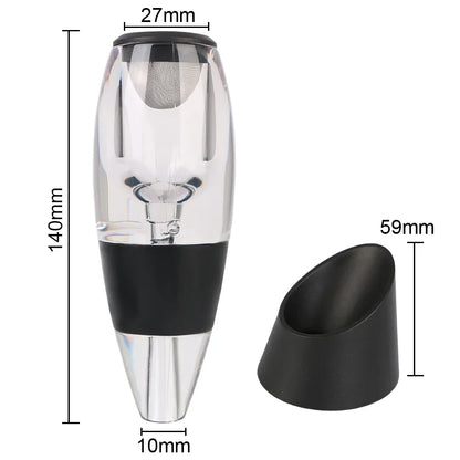 Elevate Your Wine Experience: Professional Wine Decanter with Quick Sobering, Aerator, and Filter Base