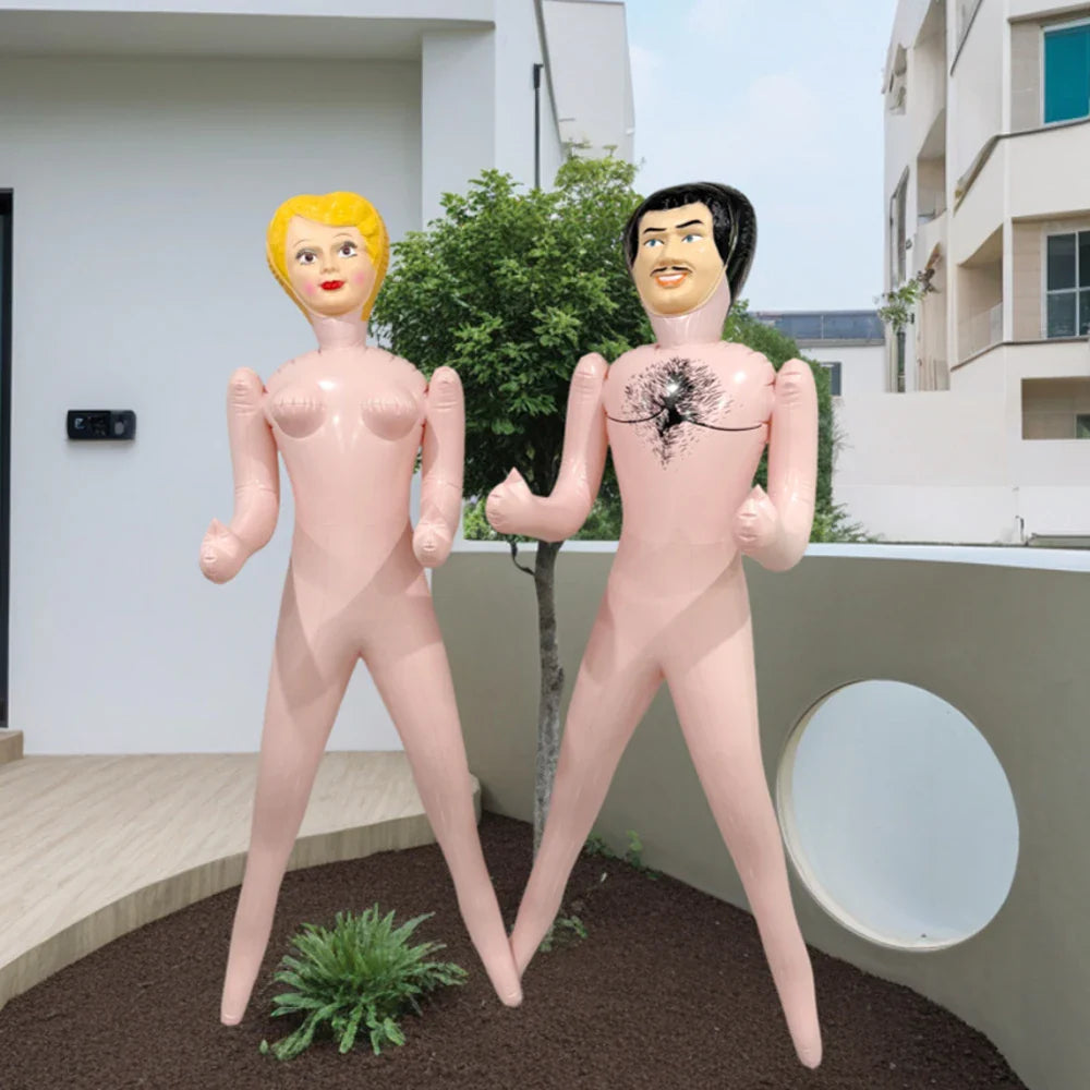 Inflatable PVC Mask Doll – Funny Adult Party Prank, Entertainment Decoration & Gift for Singles Events