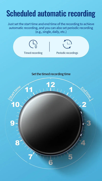 Digital Voice Recorder 64GB – Activated USB Flash Magnet Dictaphone with HD Noise Reduction, 100-Hour Audio & MP3 Player