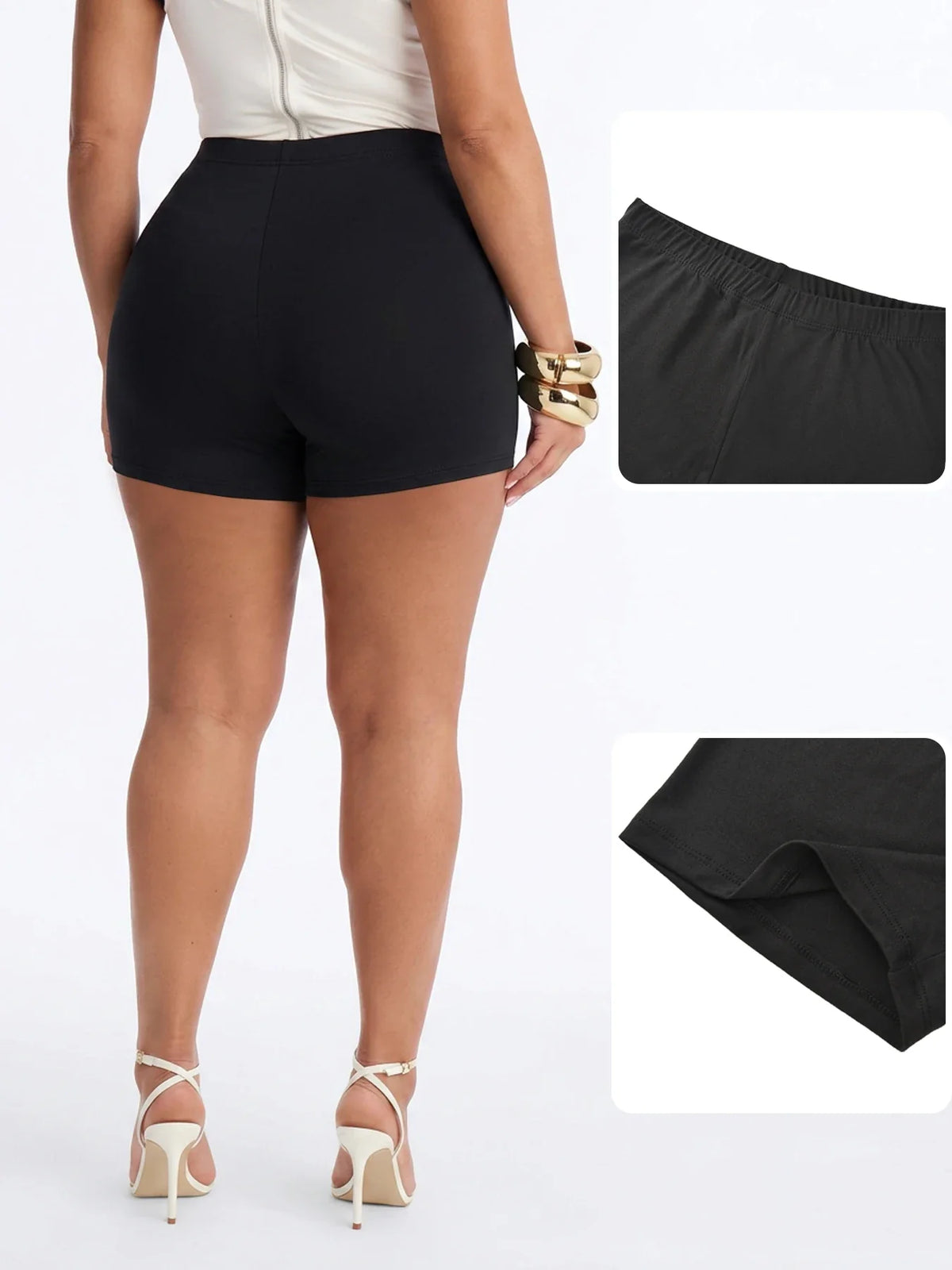Women’s High Elasticity Biker Shorts – Super Soft Push Up Yoga, Running & Gym Fitness Activewear Shorts