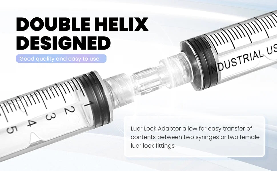 10–1000PCS Luer Syringe Connectors — Sterile Female-to-Female Double Joint Coupler with Individual Packaging