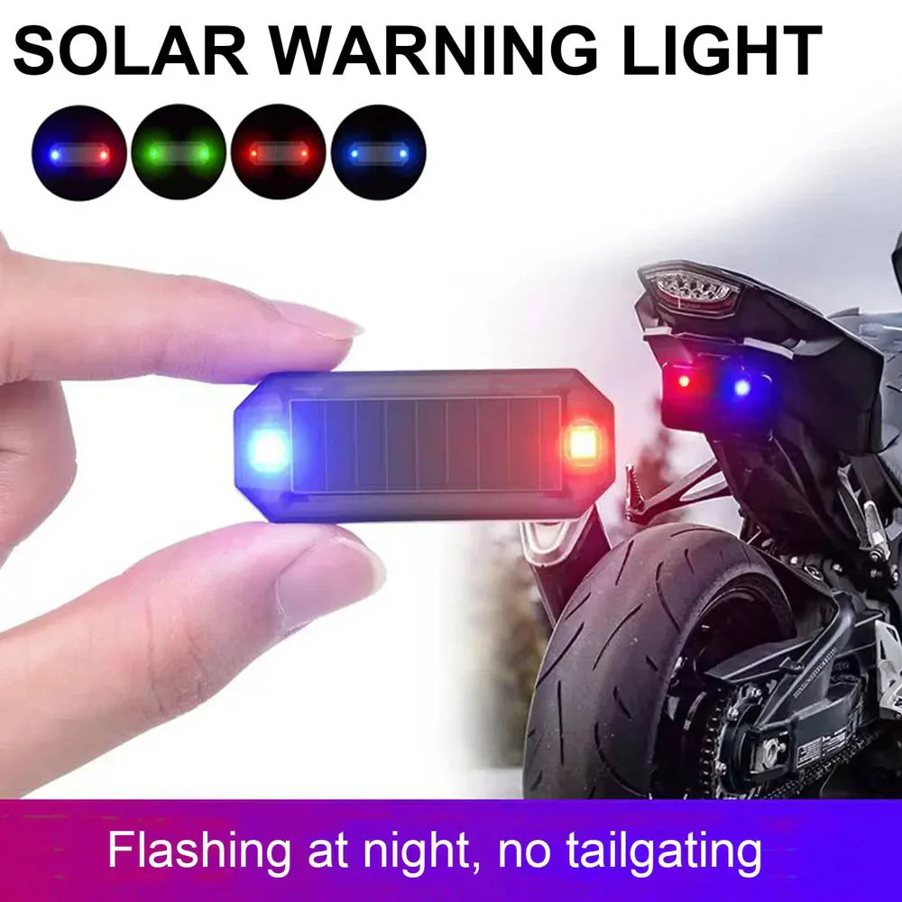 Mini LED Solar Power Car Warning Light - Night Security Simulated Alarm, Wireless Anti-Theft Caution Lamp, Flashing Dummy Alarm