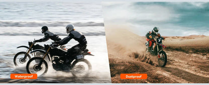 Motorcycle 2K Front & Rear DVR Dash Cam – WiFi GPS, Waterproof Full-Body Video Recorder Black Box