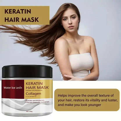 Collagen & Keratin Hair Mask – Deep Moisturizing Conditioner for Frizz Control, Damaged Hair Repair, Soft & Smooth Revitalizing Hair Care Treatment