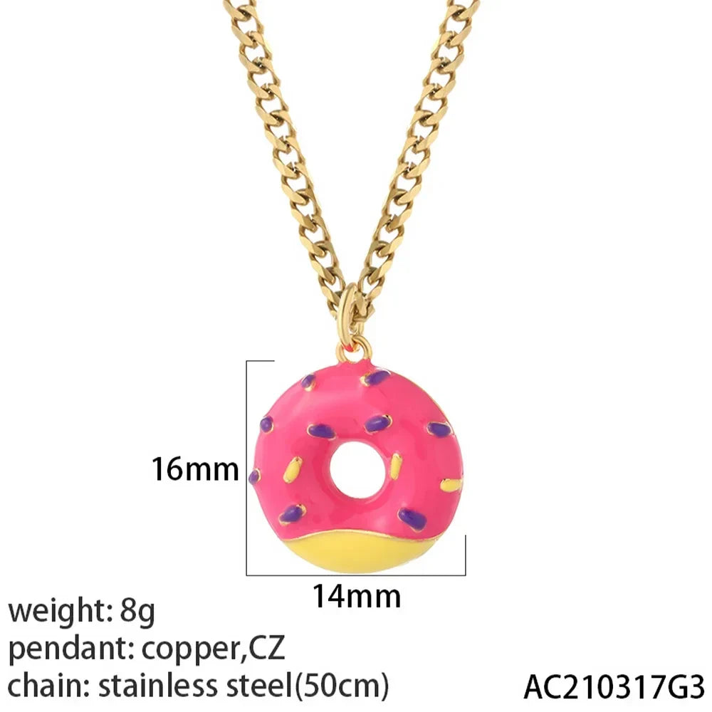 Heart Evil Blue Eye Sun Necklace – Cute Dog, Bee & Elephant Gold Pendant with Long Stainless Steel Chain for Women