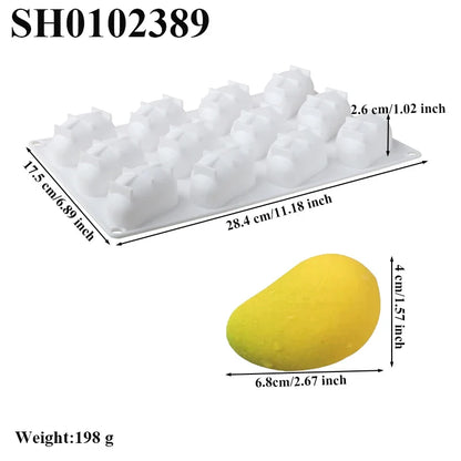 3D Mango Design Silicone Mousse & Cake Mold – French Fruit Dessert Bakeware, Chocolate Baking Tool