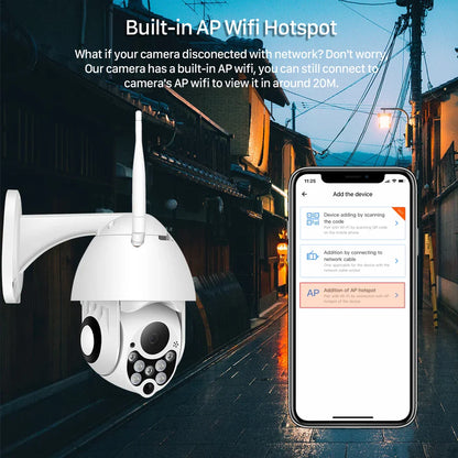 YCC365 Plus 1080P HD Outdoor WiFi PTZ Security Camera – Waterproof CCTV Surveillance with 4X Zoom & Smart Motion Tracking