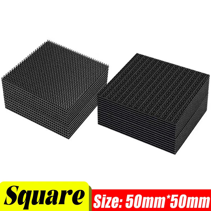 Strong Carpet Fixing Stickers – Self-Adhesive Touch Fastener Grip Tape, Double-Faced Black Mat Patch for Home Floor, Anti-Skid