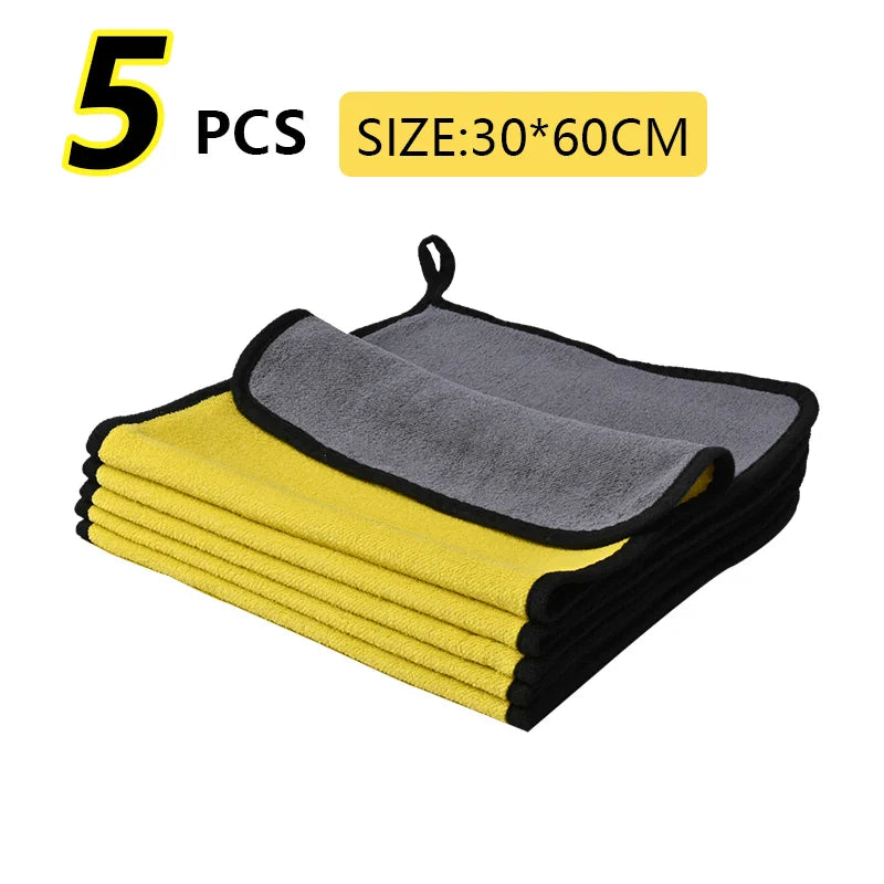 5/10/15/20PC Microfiber Car Cleaning Towels – High Absorption Multipurpose Cloths for Car Wash & Kitchen Cleaning