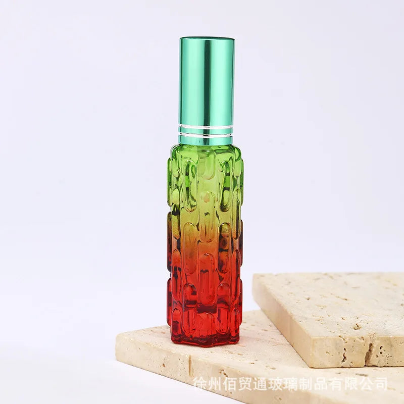 10ml Square Glass Perfume Bottle – Colorful Mini Refillable Spray Vial for Fragrance & Cosmetic Packaging
