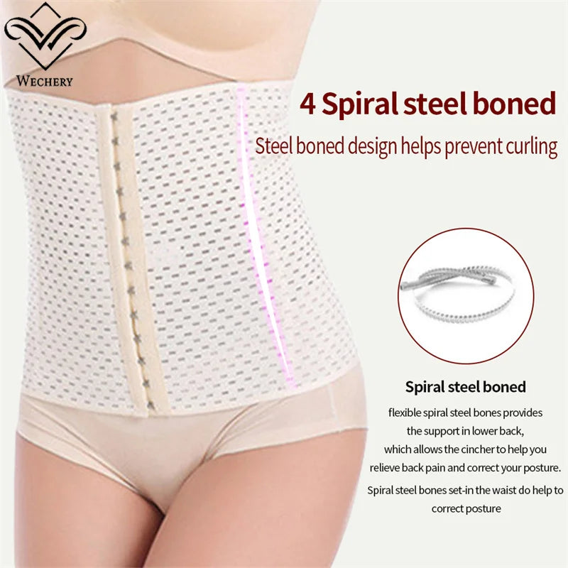 Colombian Mesh Waist Trainer Girdle for Women – Bustier Shapewear for Belly & Waist Control