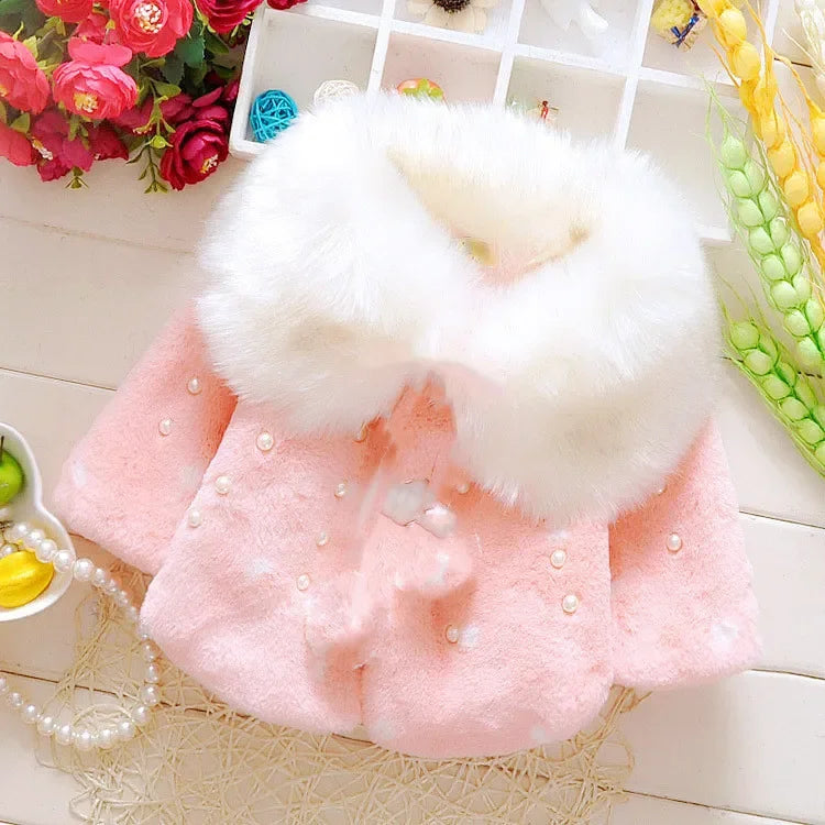 Winter Girls’ Cloak Coat - Thick Warm Cotton Cardigan Jacket for Baby & Kids