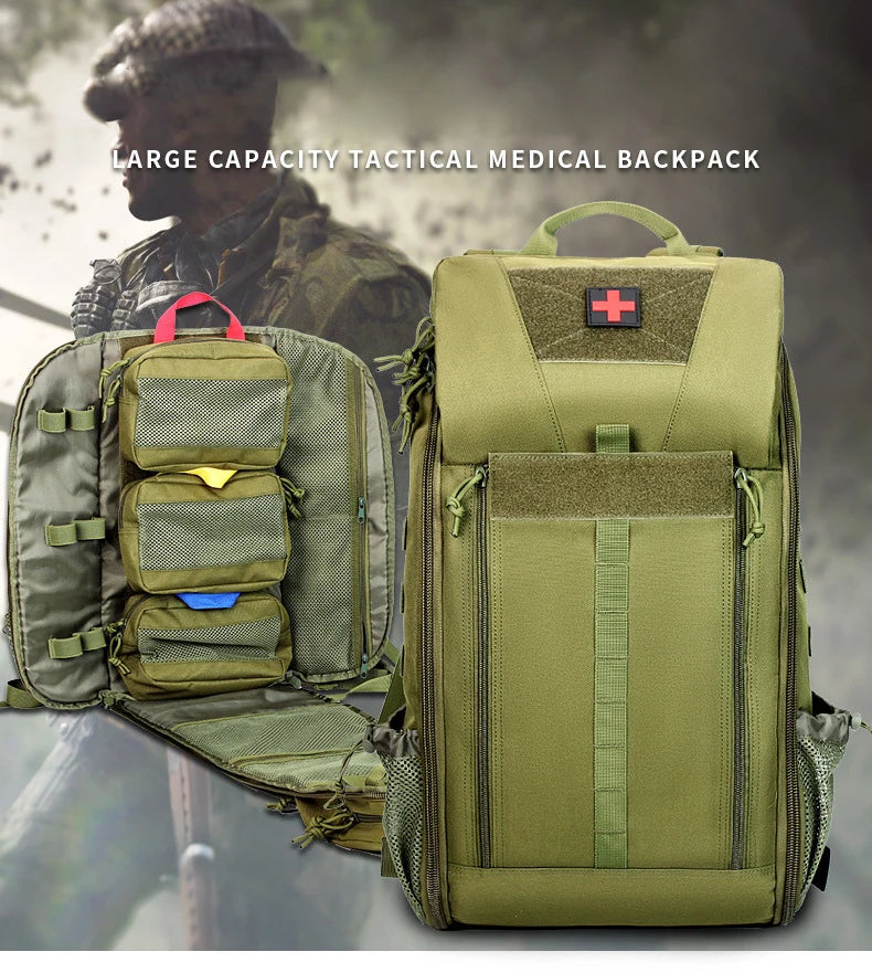 Tactical Outdoor Medical Backpack – Large Capacity Emergency & Camping Bag