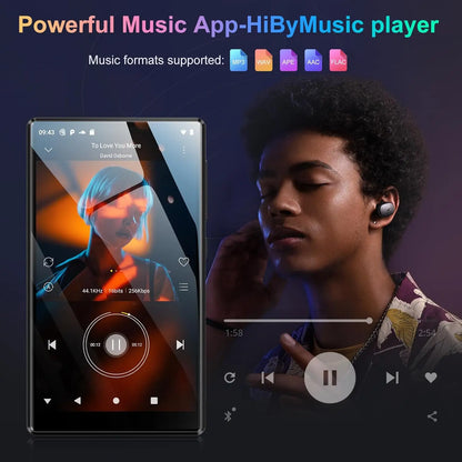 1080P Android 13 MP3/MP4 Player — 4.7" Display, 96GB (64+32GB), Bluetooth & WiFi, Expandable up to 1TB