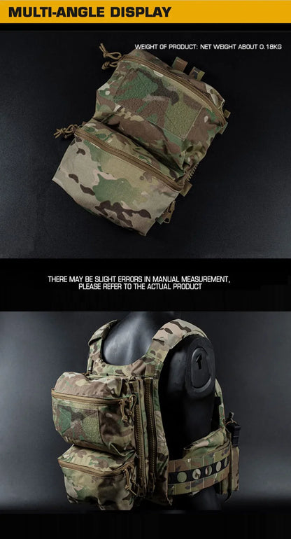 V5 FCPC Tactical Vest Backplate – Military Airsoft Hunting Plate Carrier with Sub-Package, Double Mag & Sundries Pouch