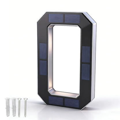 12CM Solar House Number Light - LED Outdoor Address Sign with Light Sensor for Home & Doorway