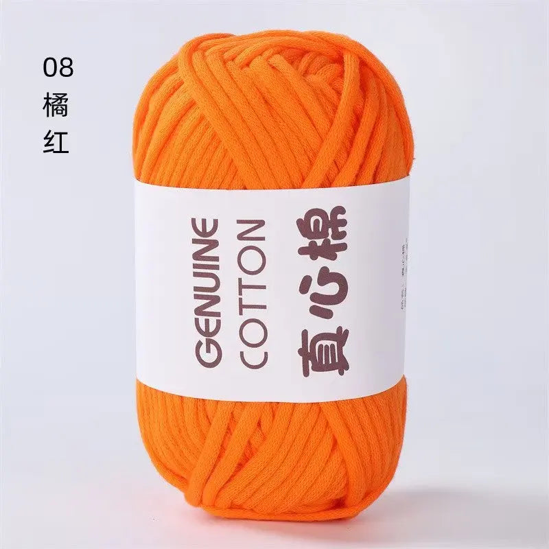 50g Genuine Cotton Yarn - Easy-to-Use Crochet Yarn for Beginners, Hand Knitting & DIY Projects (Scarves, Blankets, Hats, Clothes)