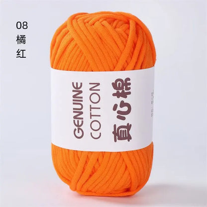 50g Genuine Cotton Yarn - Easy-to-Use Crochet Yarn for Beginners, Hand Knitting & DIY Projects (Scarves, Blankets, Hats, Clothes)