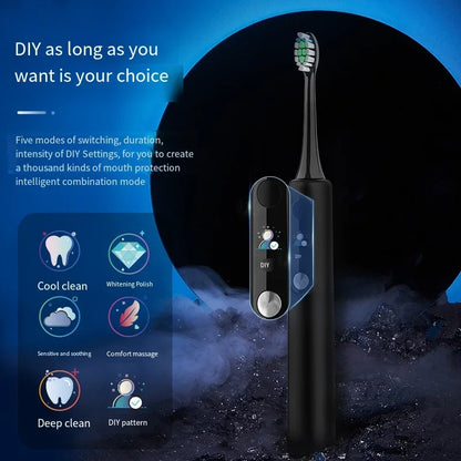 SOOENJOY Sonic Electric Toothbrush NB-1 — Smart LCD Display, DIY Mode, Automatic Teeth Cleaner for Adults