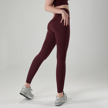 Women’s Lycra Four-Way Stretch Yoga Pants – High Waist Seamless Sports Leggings, T-Line Free Gym Fitness Wear