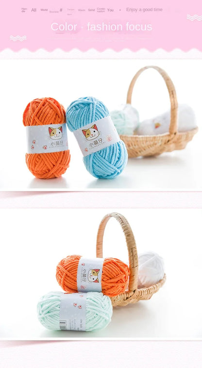 50g/Ball DIY Knitting Yarn – Soft Wool for Baby Scarf, Hat, Chunky Crochet Thread