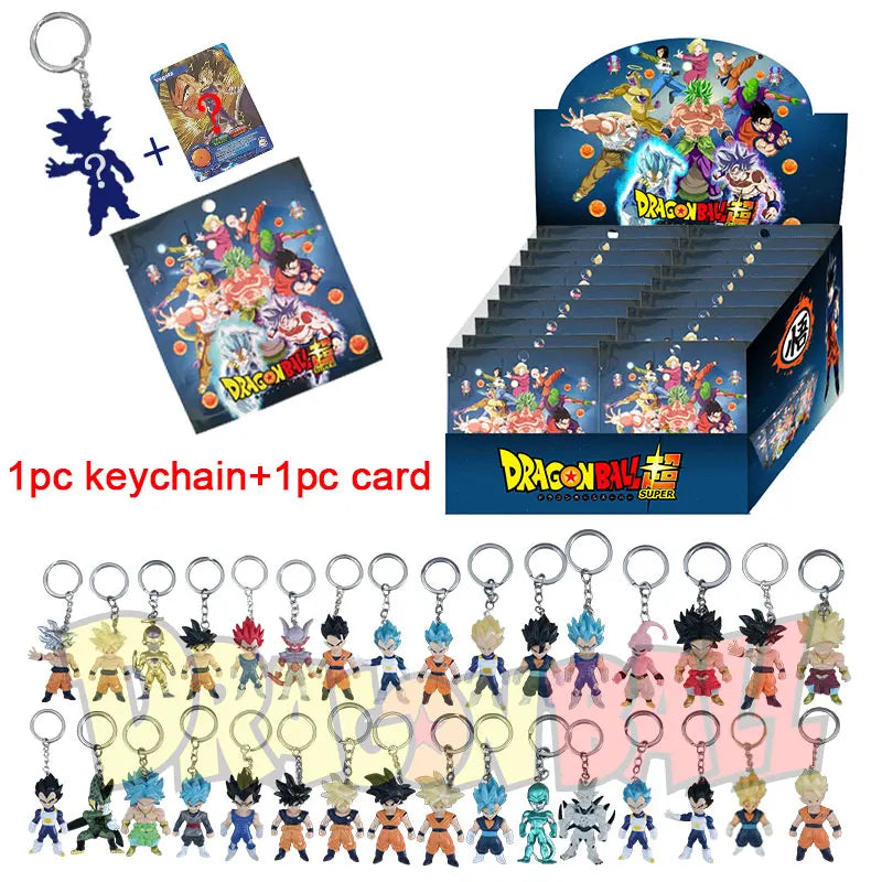 Dragon Ball Blind Box Figures — Super Saiyan Goku & Vegeta PVC Keychain Anime Toys for Kids’ Gifts & Collection