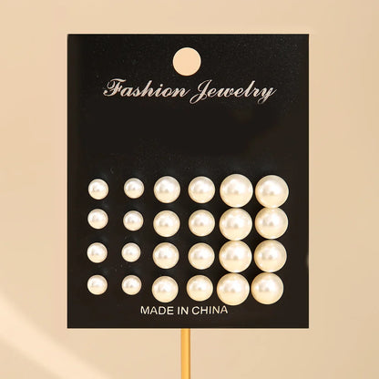 104-Piece Fashion Jewelry Set - Metal Pearl & Zircon Butterfly Earrings, Necklace, Bracelet and Rings for Women