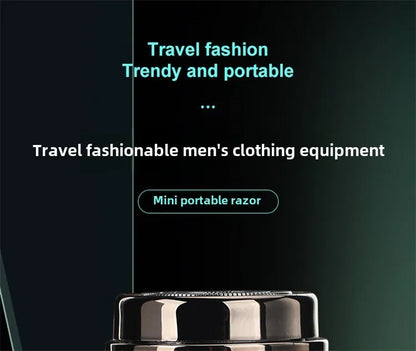 Men’s Electric Mini Shaver | Rechargeable Type-C LED Display Wet & Dry Razor for Home & Travel