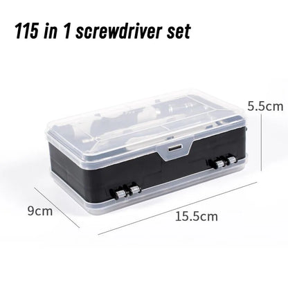 115-in-1 Multifunctional Screwdriver Set: Computer, Mobile Phone, & Household Equipment Repair Kit - Insulated Manual Tools