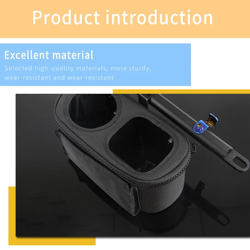 Yamaha NMAX/XMAX/TMAX Motorcycle Handlebar Cup Holder — Water Bottle Cage & Storage Bag for Scooters