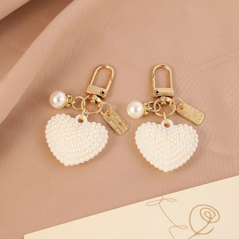 Pearl Keychain - Elegant DIY Pendant Accessory for Car Keys, Bags & Stylish Gifts