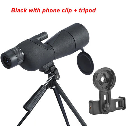 25–75x60 Zoom Spotting Scope – ED Lens Bak4 Prism Monocular Telescope for Bird Watching & Camping