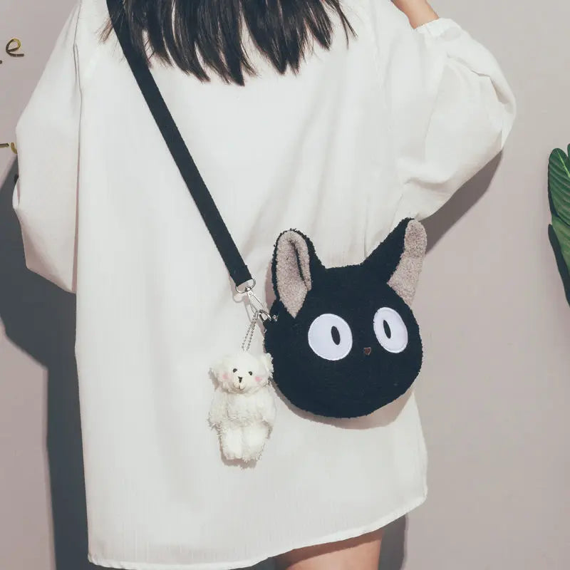 Japanese Kawaii Cartoon Plush Shoulder Bag – Small Crossbody Phone & Purse Bag for Women